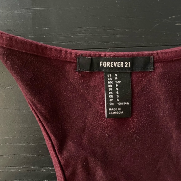 Forever21 Red Faux Suede Racerback Tank - Picture 4 of 5